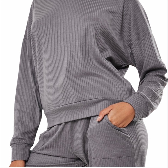 Blue Rib Soft Touch Loungewear Set - Picture 2 of 6